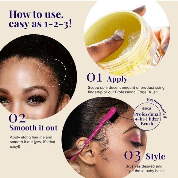 Kiss edge Fixer Max Hold a hair Gel peach - Picture 3 of 4